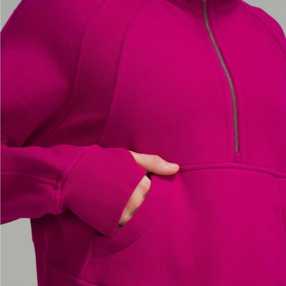Lululemon Scuba Oversized Funnel-Neck Half Zip in Ripened Raspberry M/L - Picture 3 of 4